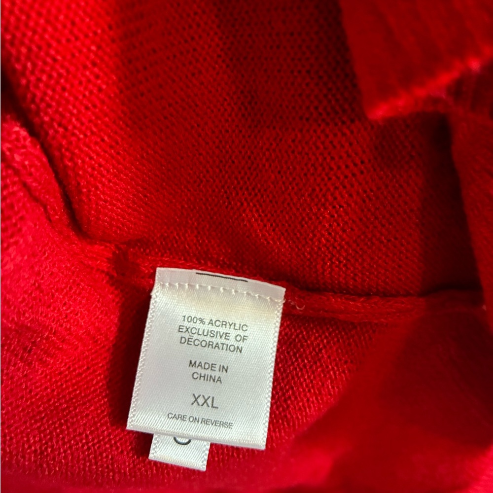 New York & Co Red Cardigan with Sequined Pockets and Belt NWT - Picture 4 of 5